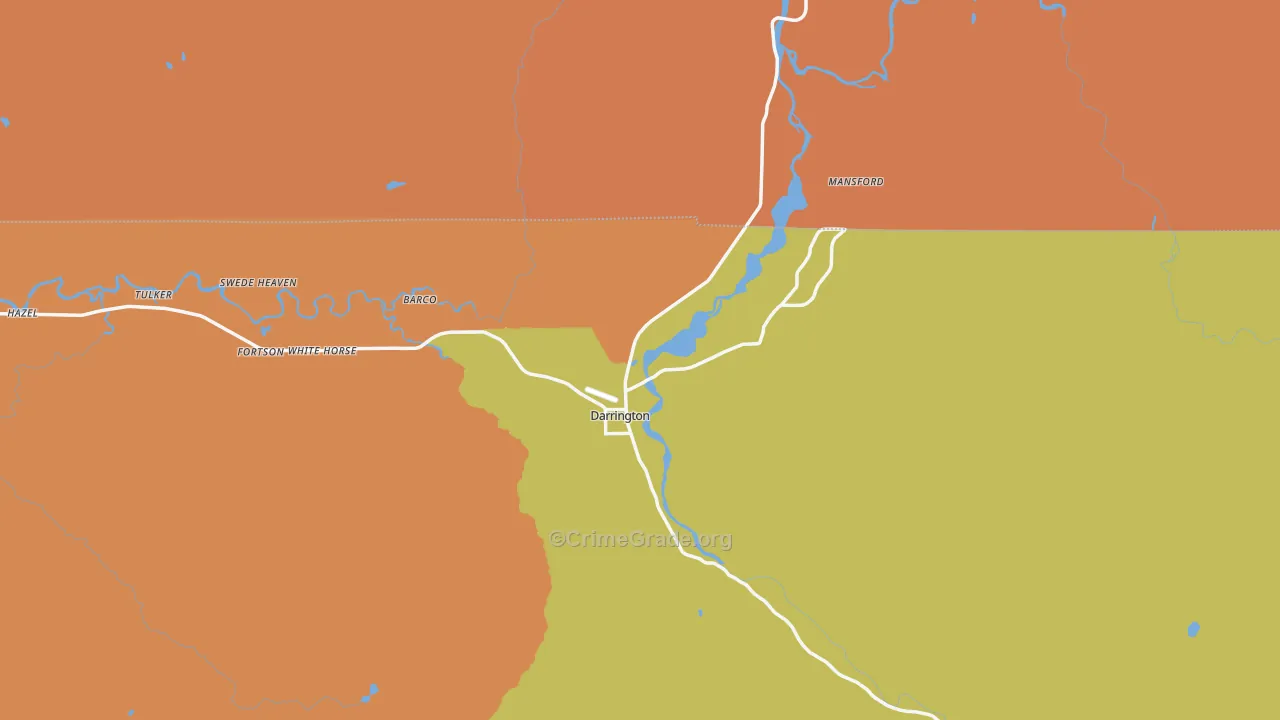 Darrington, WA Map of Robbery Rates