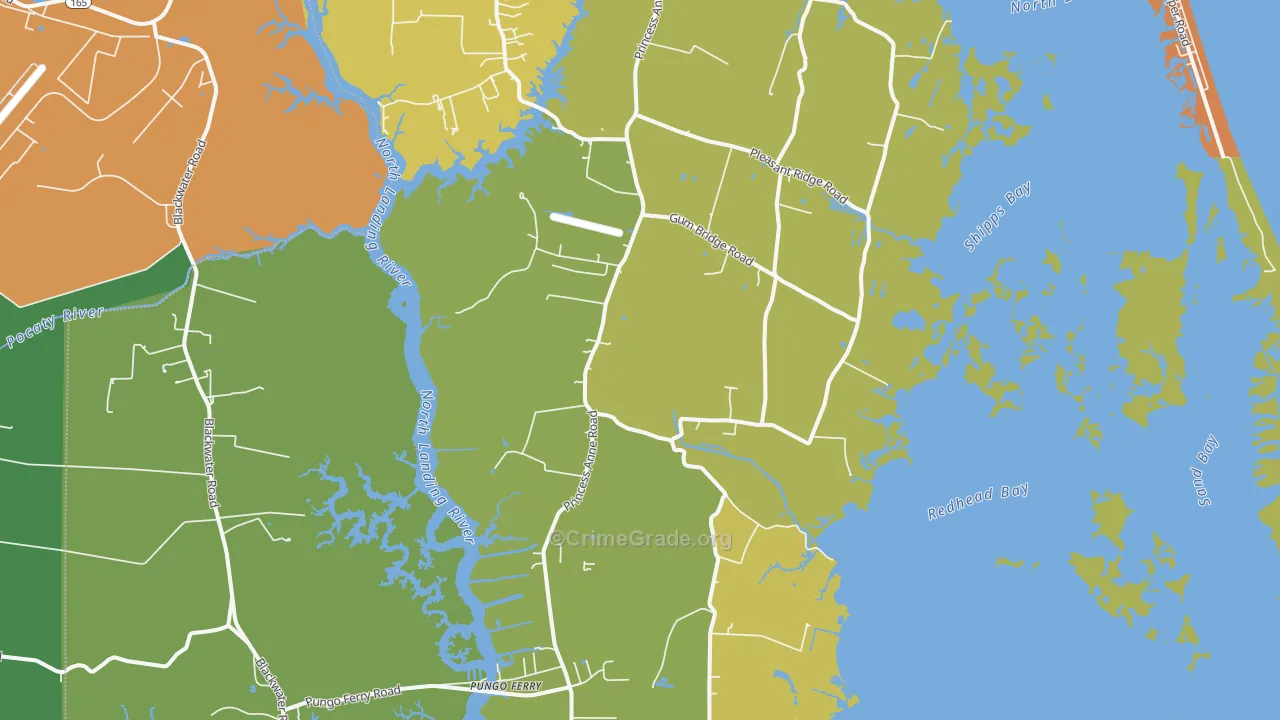 Dawley Corners, VA Map of Robbery Rates