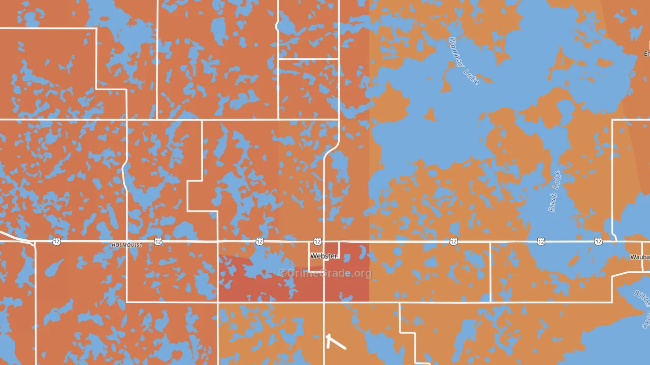 Day County, SD Map of Robbery Rates