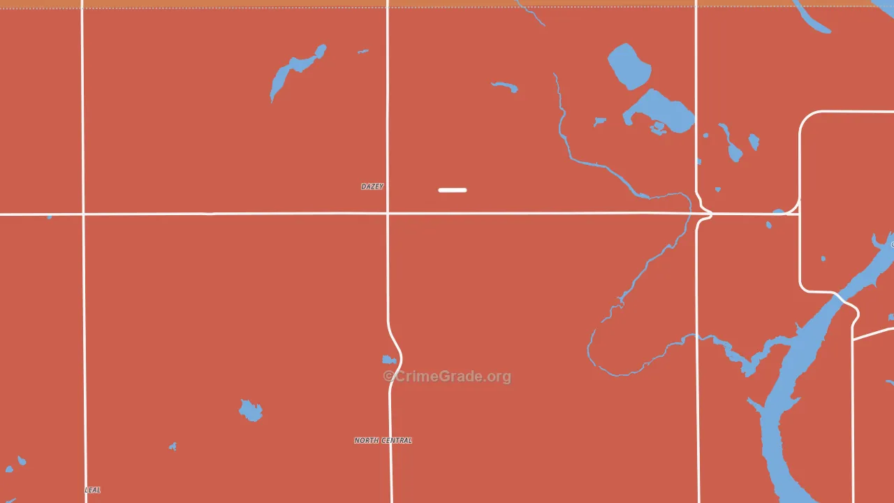 Dazey, ND Map of Robbery Rates