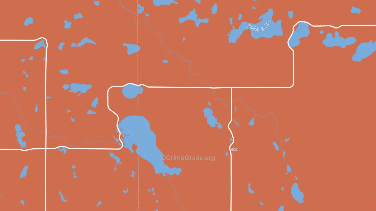 Debs, MN Map of Robbery Rates