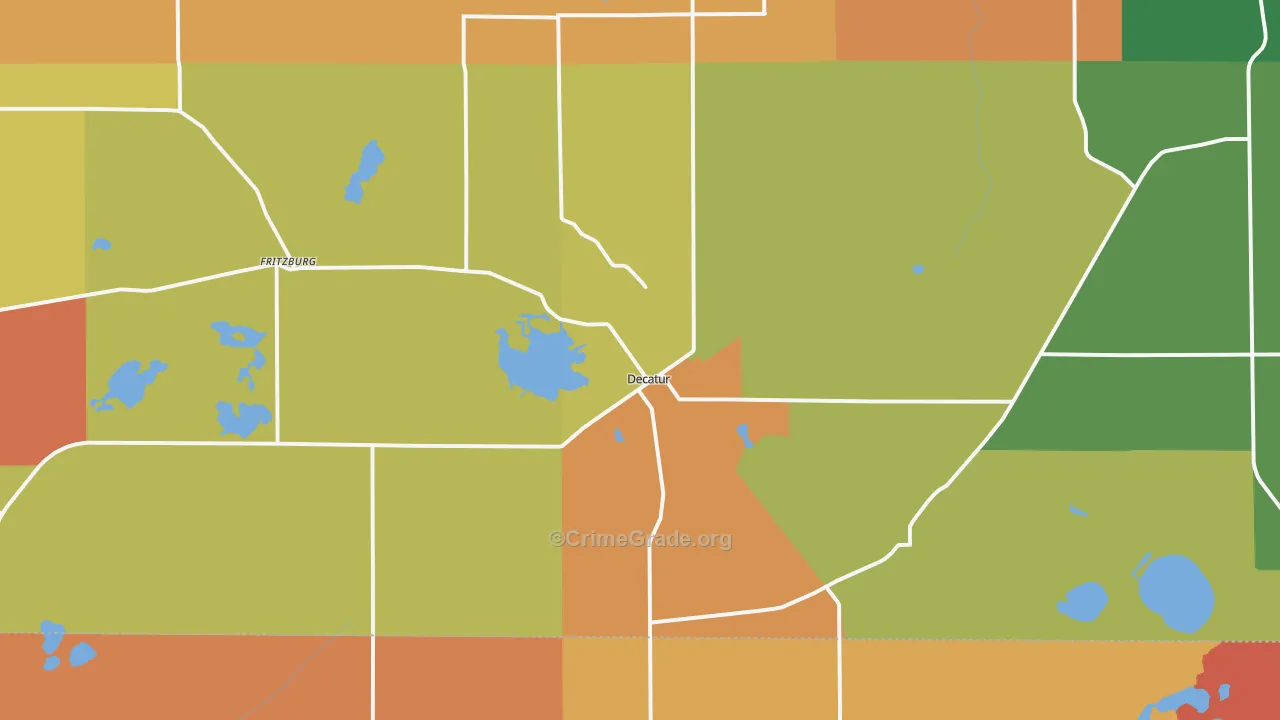 Decatur, MI Map of Robbery Rates