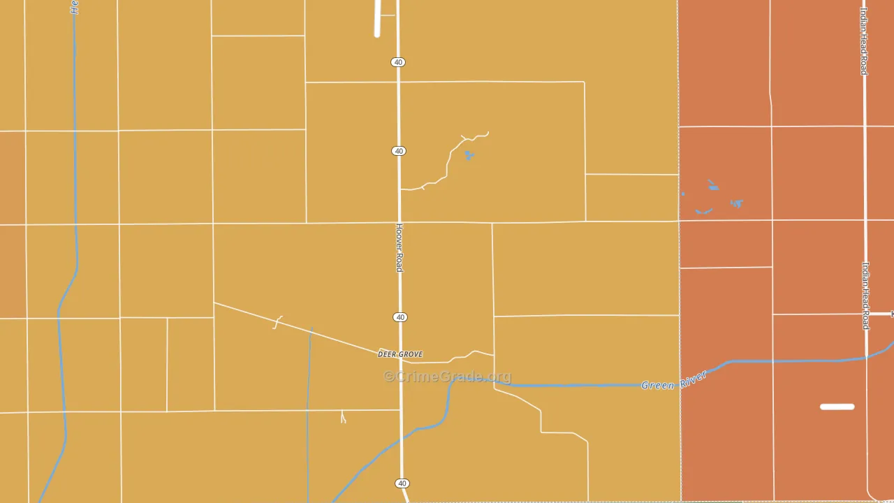 Deer Grove, IL Map of Robbery Rates