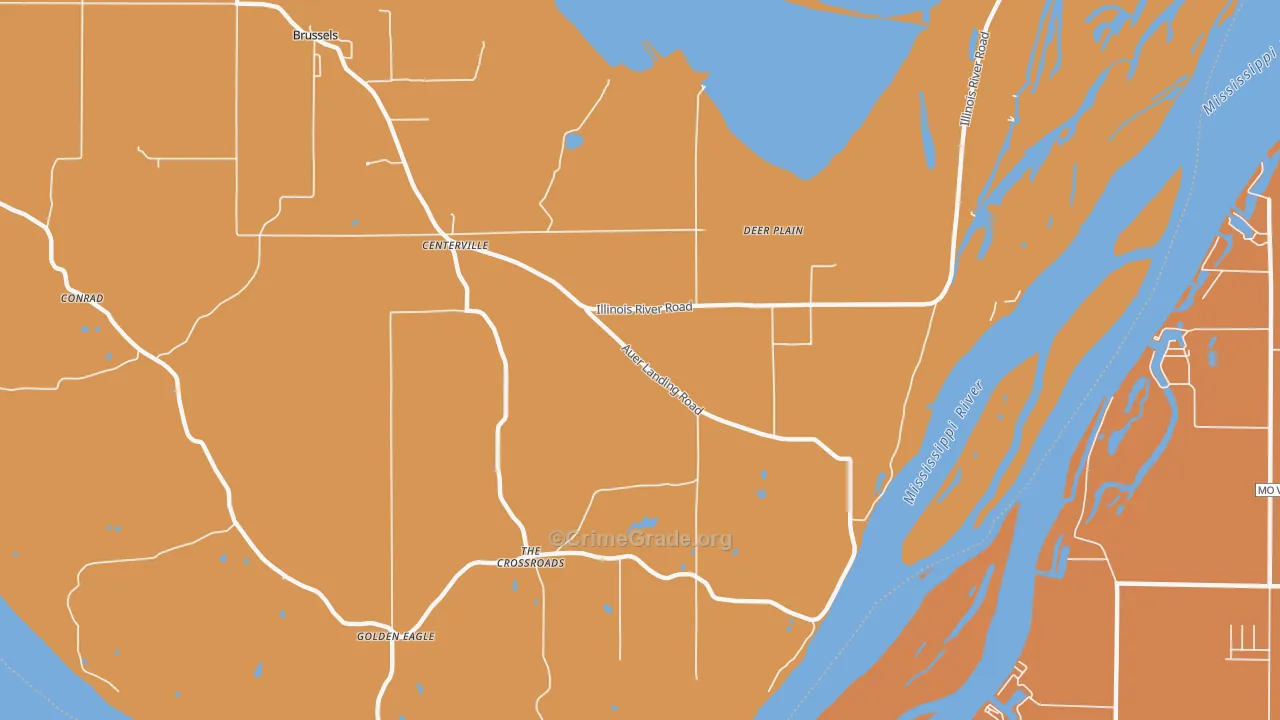 Deer Plain, IL Map of Robbery Rates
