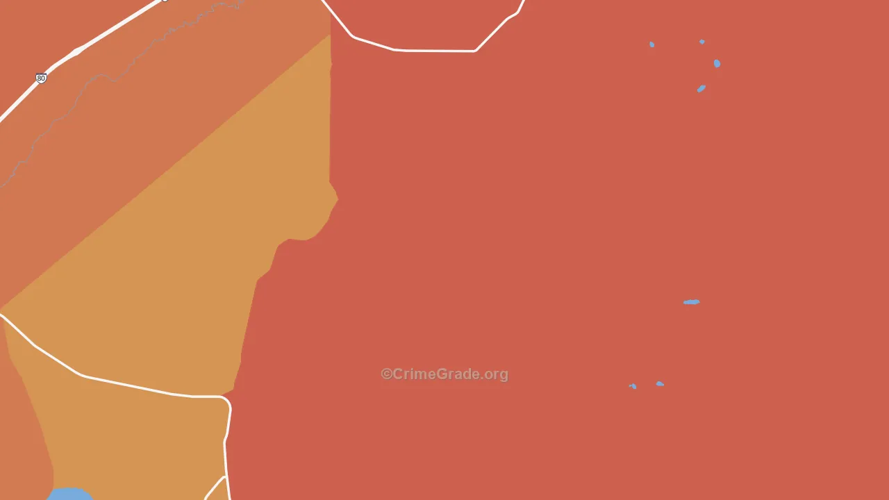 Deeth, NV Map of Robbery Rates