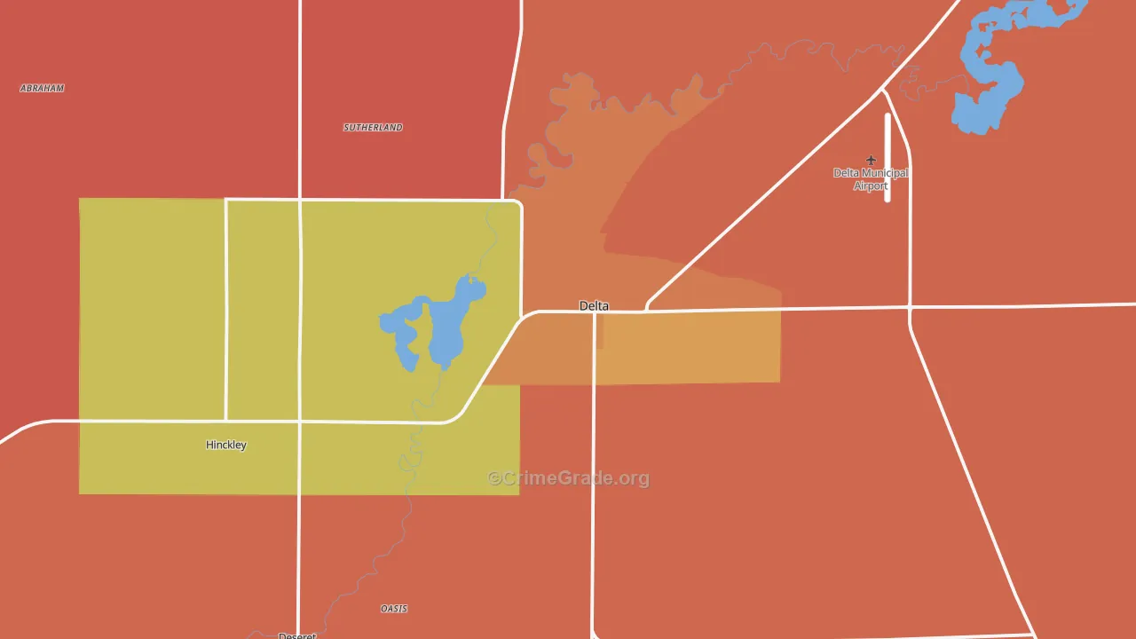 Delta, UT Map of Robbery Rates