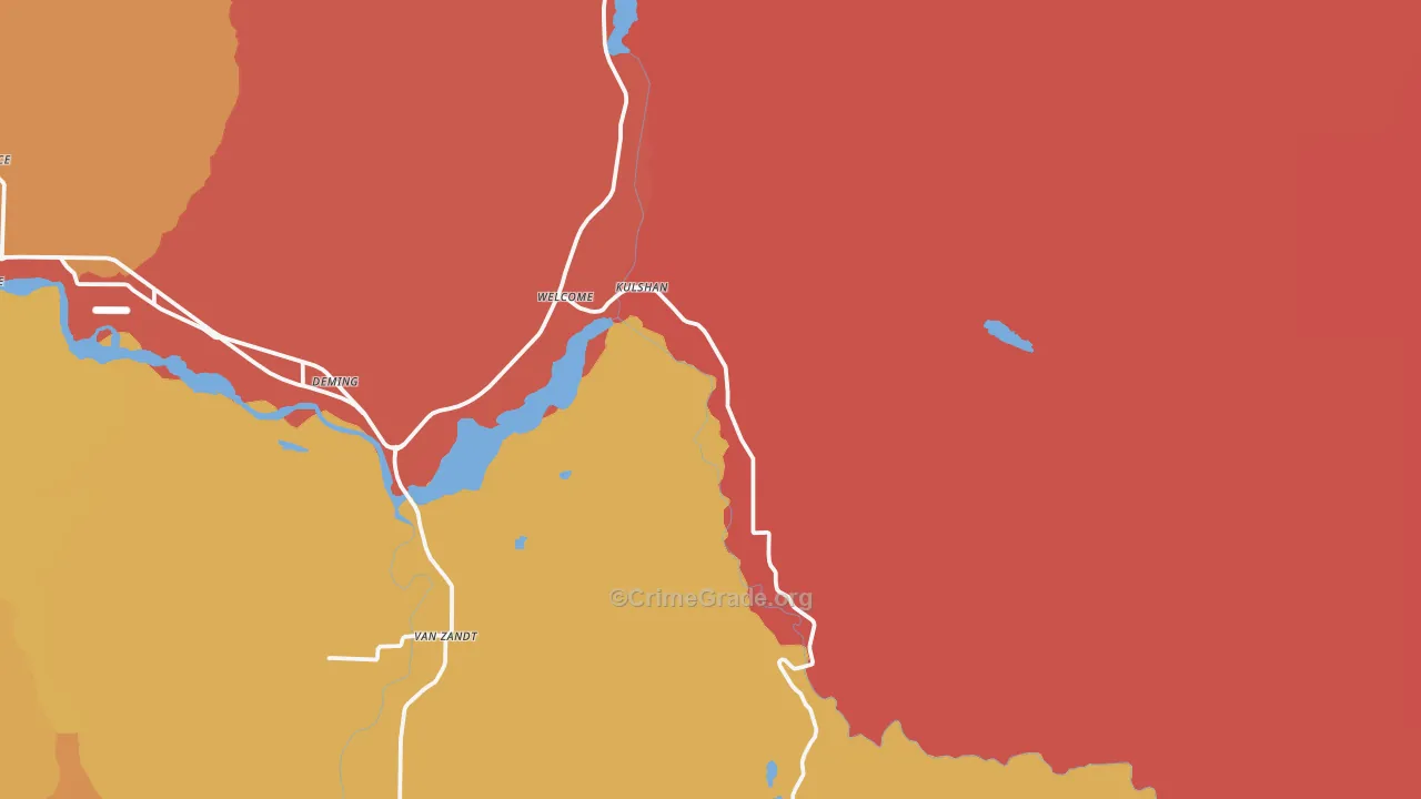 Deming, WA Map of Robbery Rates