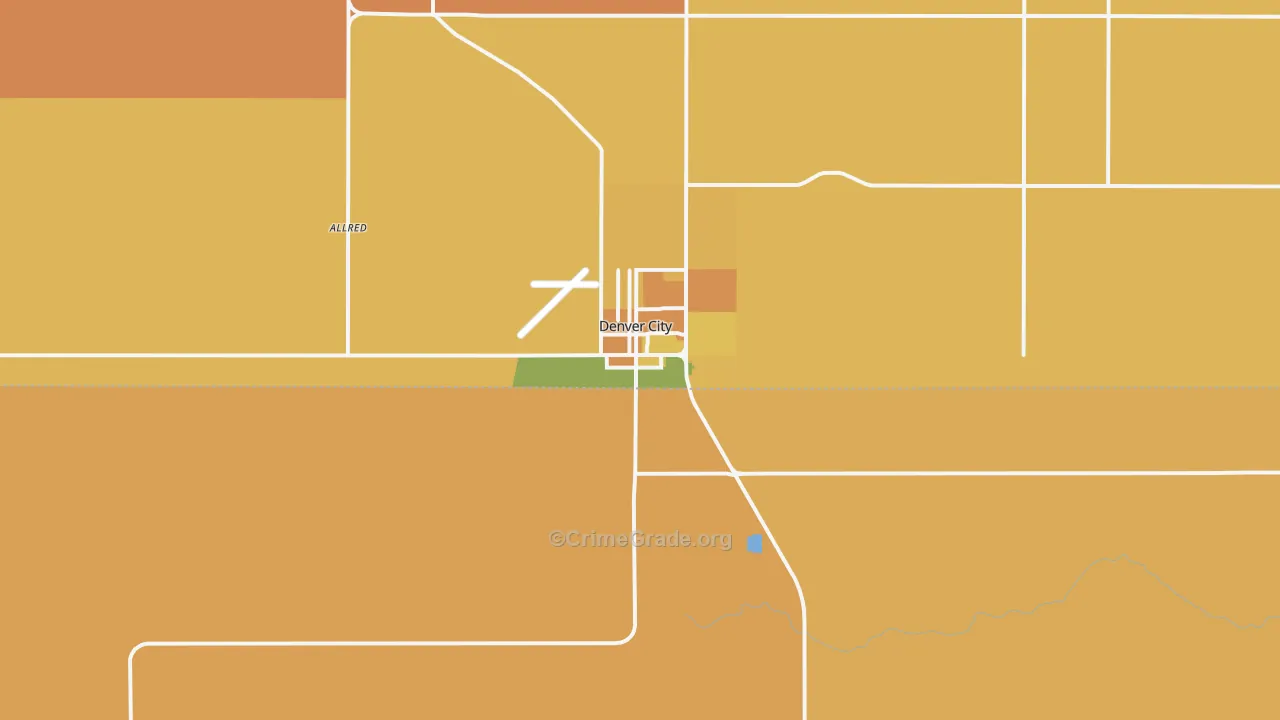 Denver City, TX Map of Robbery Rates