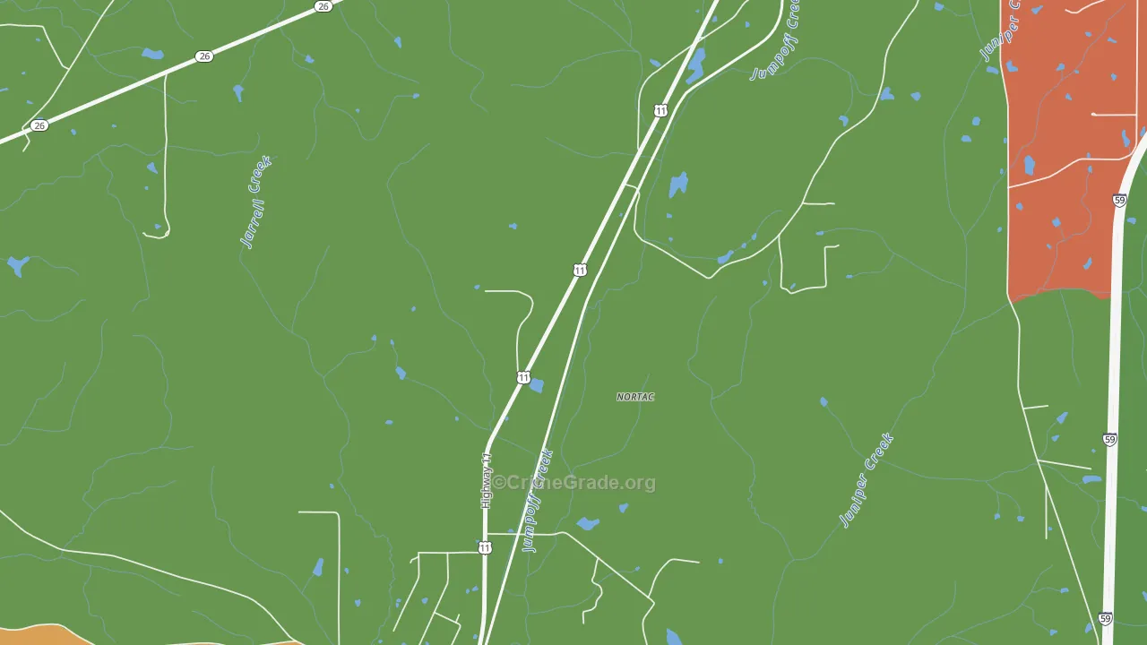 Derby, MS Map of Robbery Rates