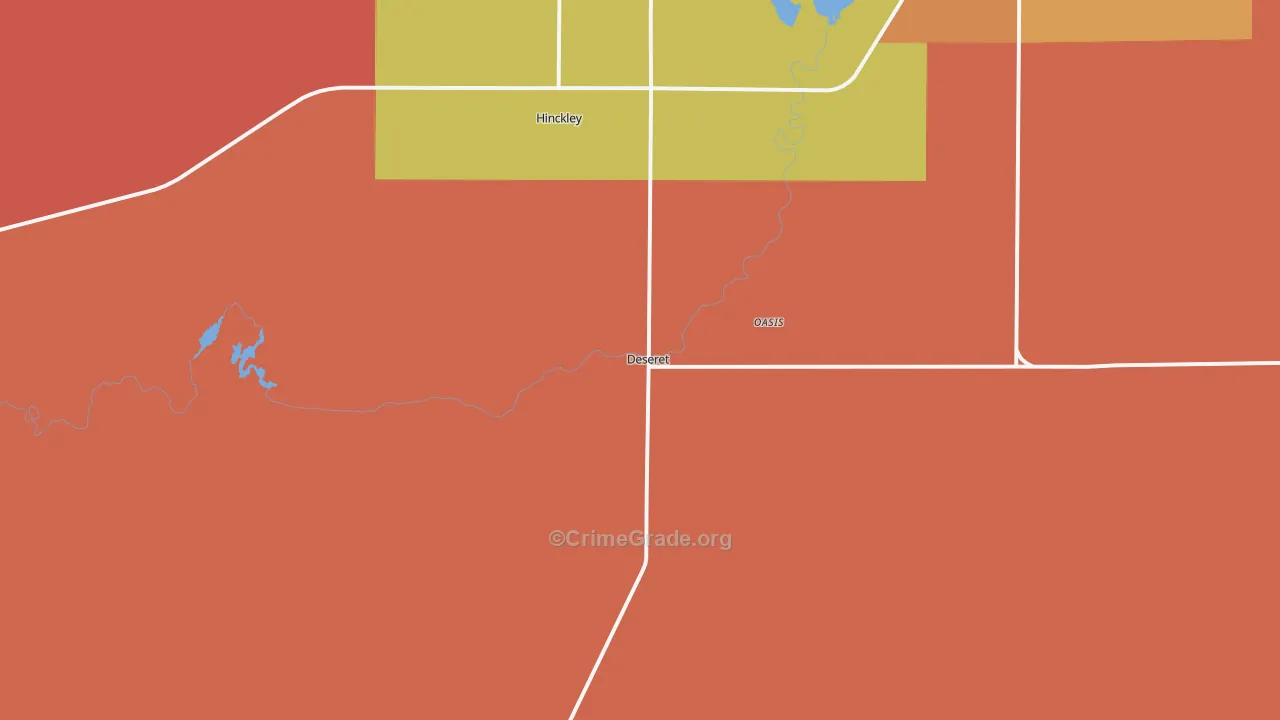 Deseret, UT Map of Robbery Rates