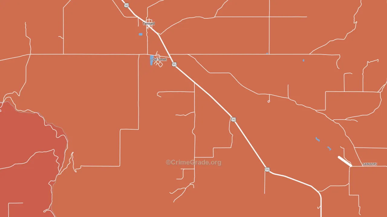 DeSmet, ID Map of Robbery Rates