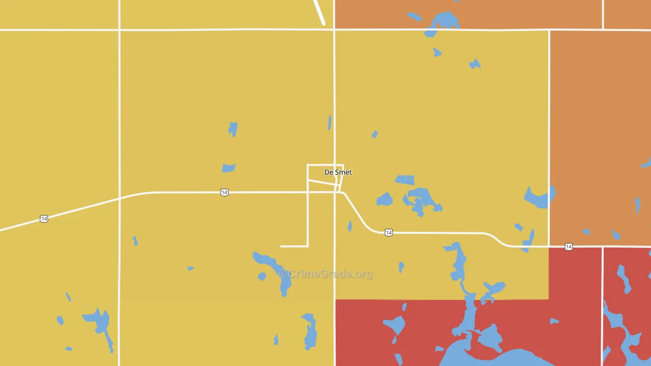 DeSmet, SD Map of Robbery Rates