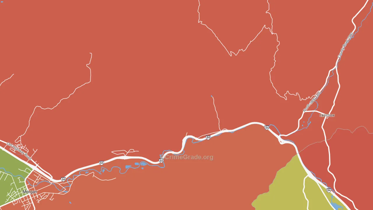 Devils Slide, UT Map of Robbery Rates