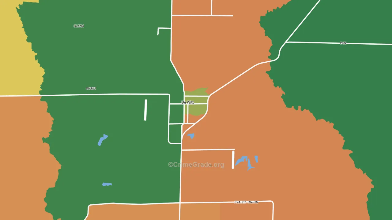 DeWitt, AR Map of Robbery Rates