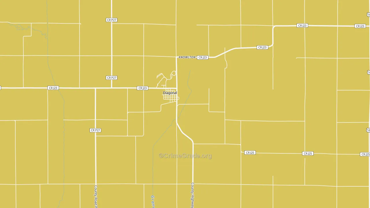 Diagonal, IA Map of Robbery Rates