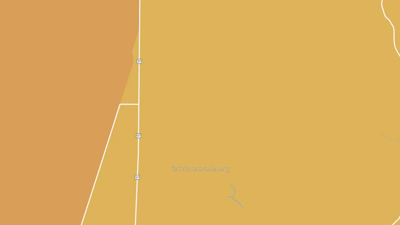 Diamond Lake Junction, OR Map of Robbery Rates