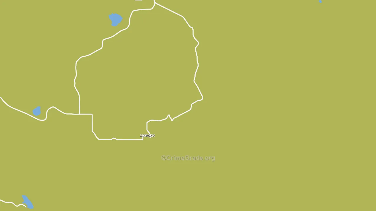 Diamond, OR Map of Robbery Rates