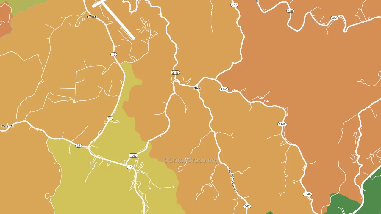 Dice, KY Map of Robbery Rates