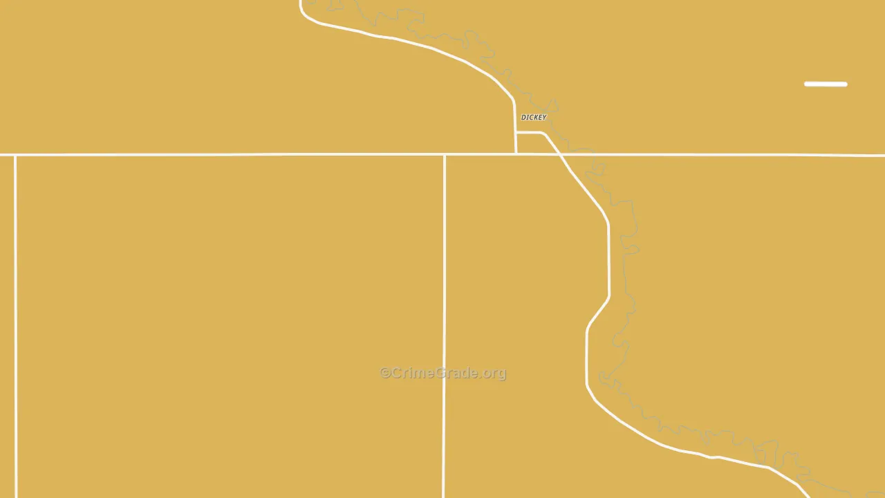 Dickey, ND Map of Robbery Rates