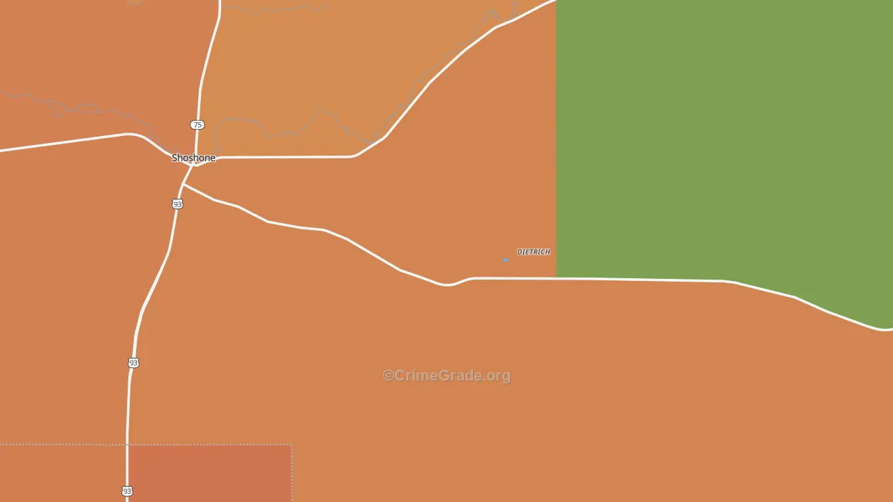 Dietrich, ID Map of Robbery Rates