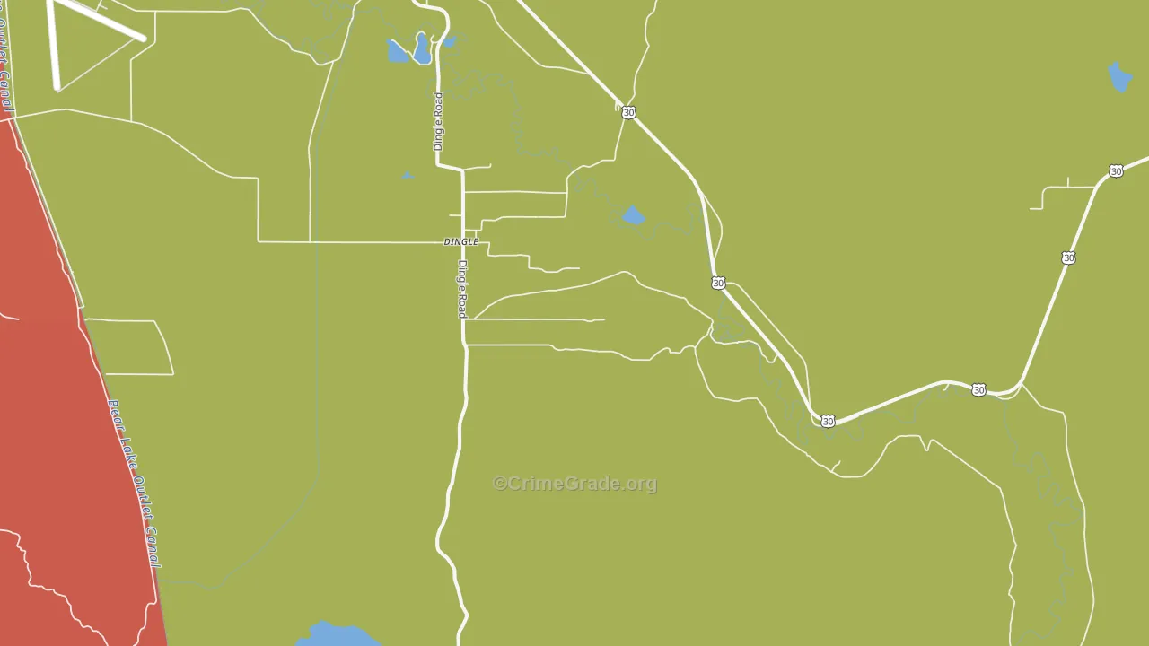 Dingle, ID Map of Robbery Rates