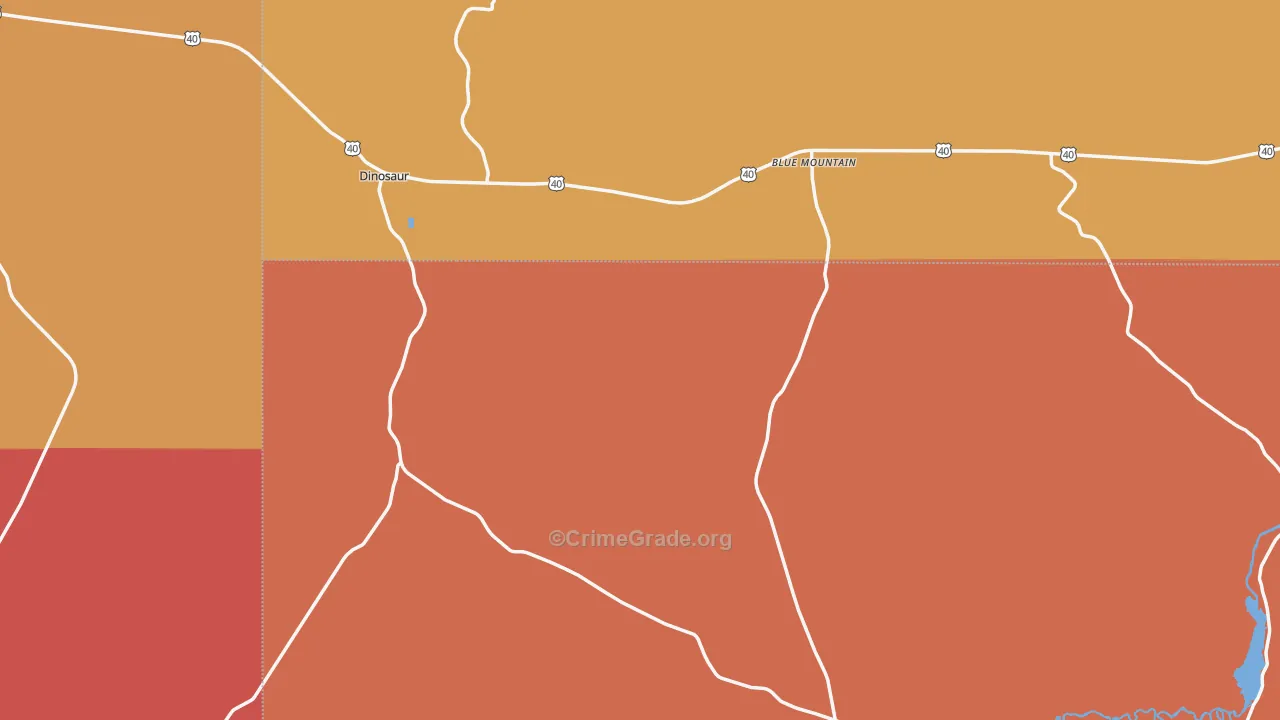 Dinosaur, CO Map of Robbery Rates