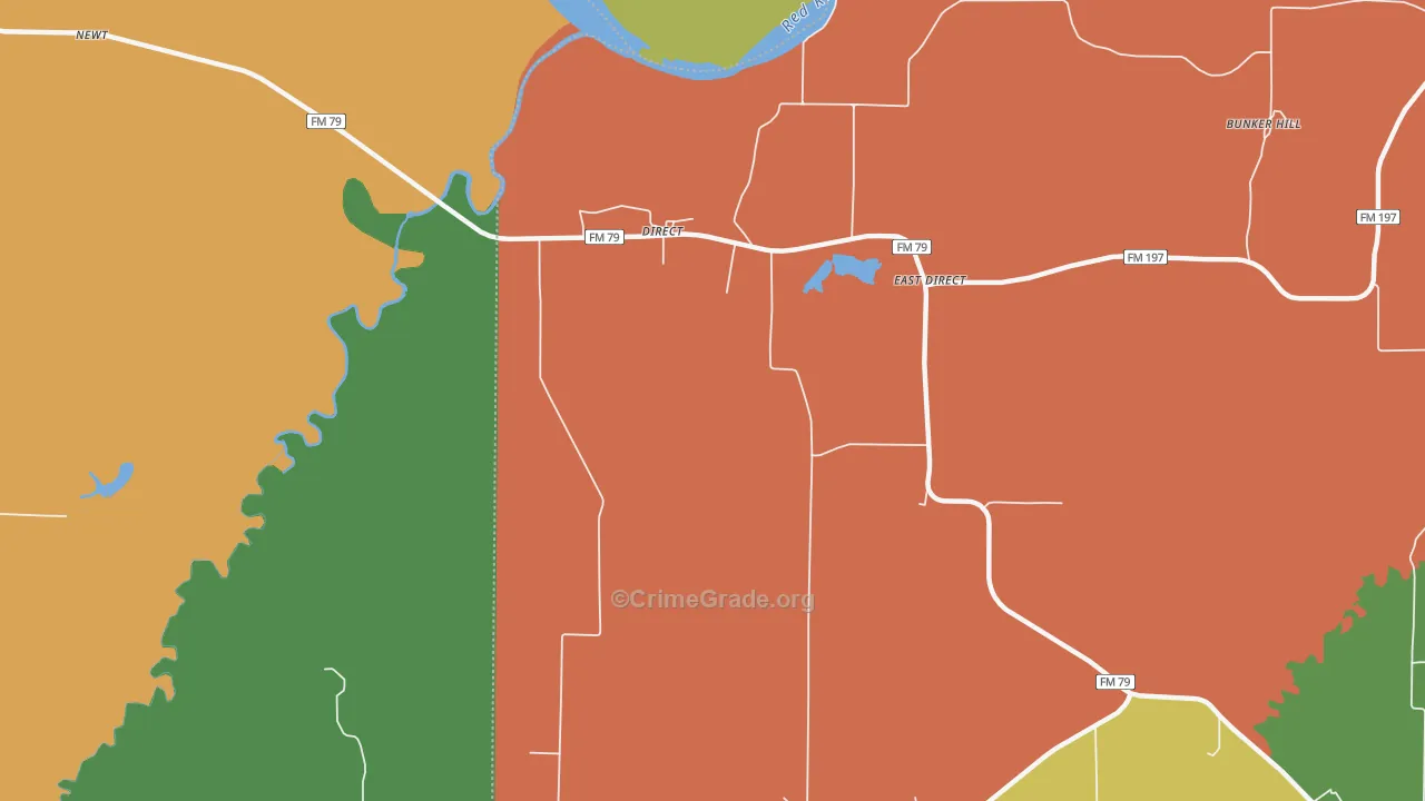 Direct, TX Map of Robbery Rates