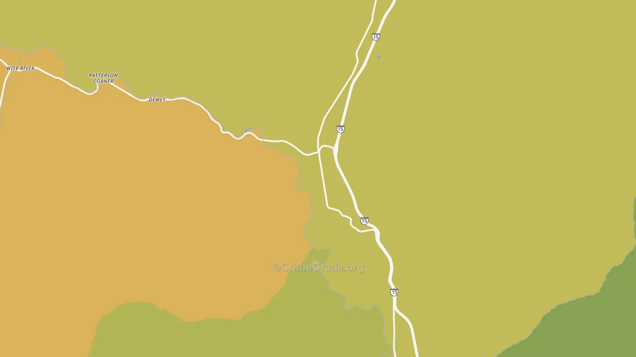 Divide, MT Map of Robbery Rates