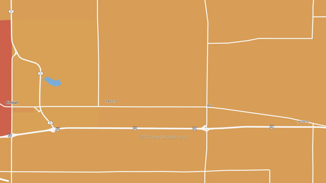 Dix, NE Map of Robbery Rates