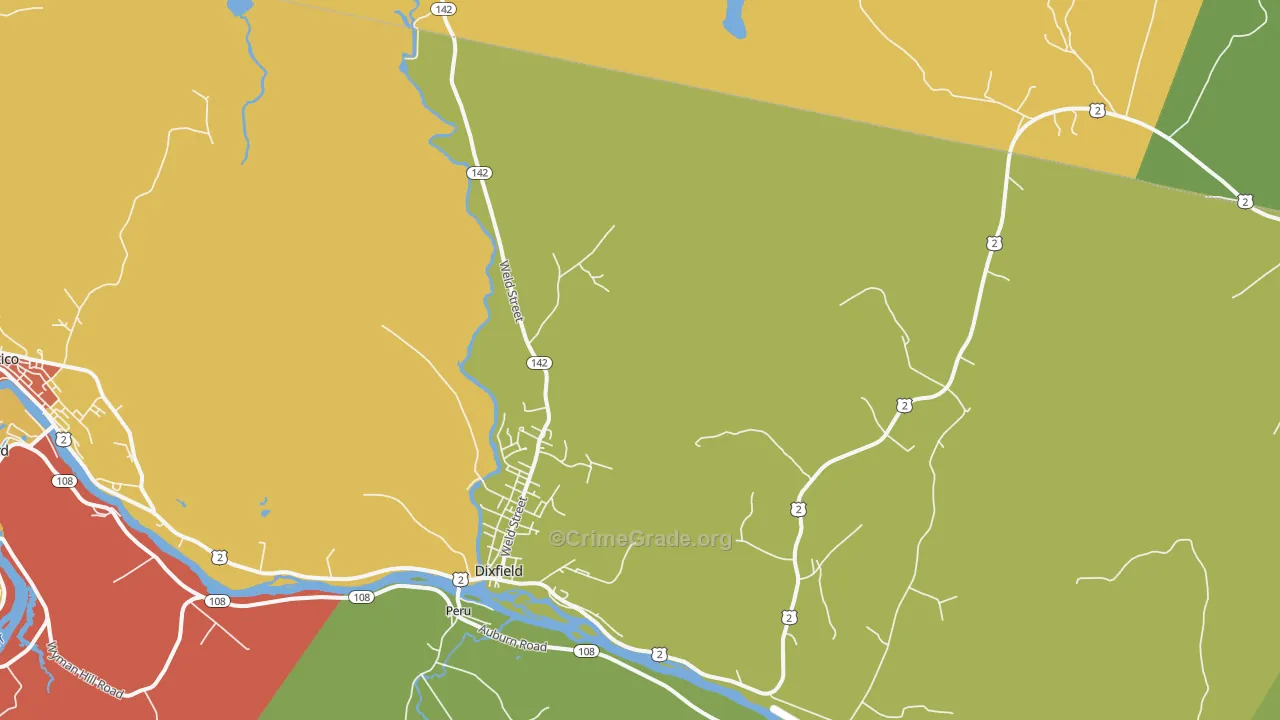 Dixfield, ME Map of Robbery Rates