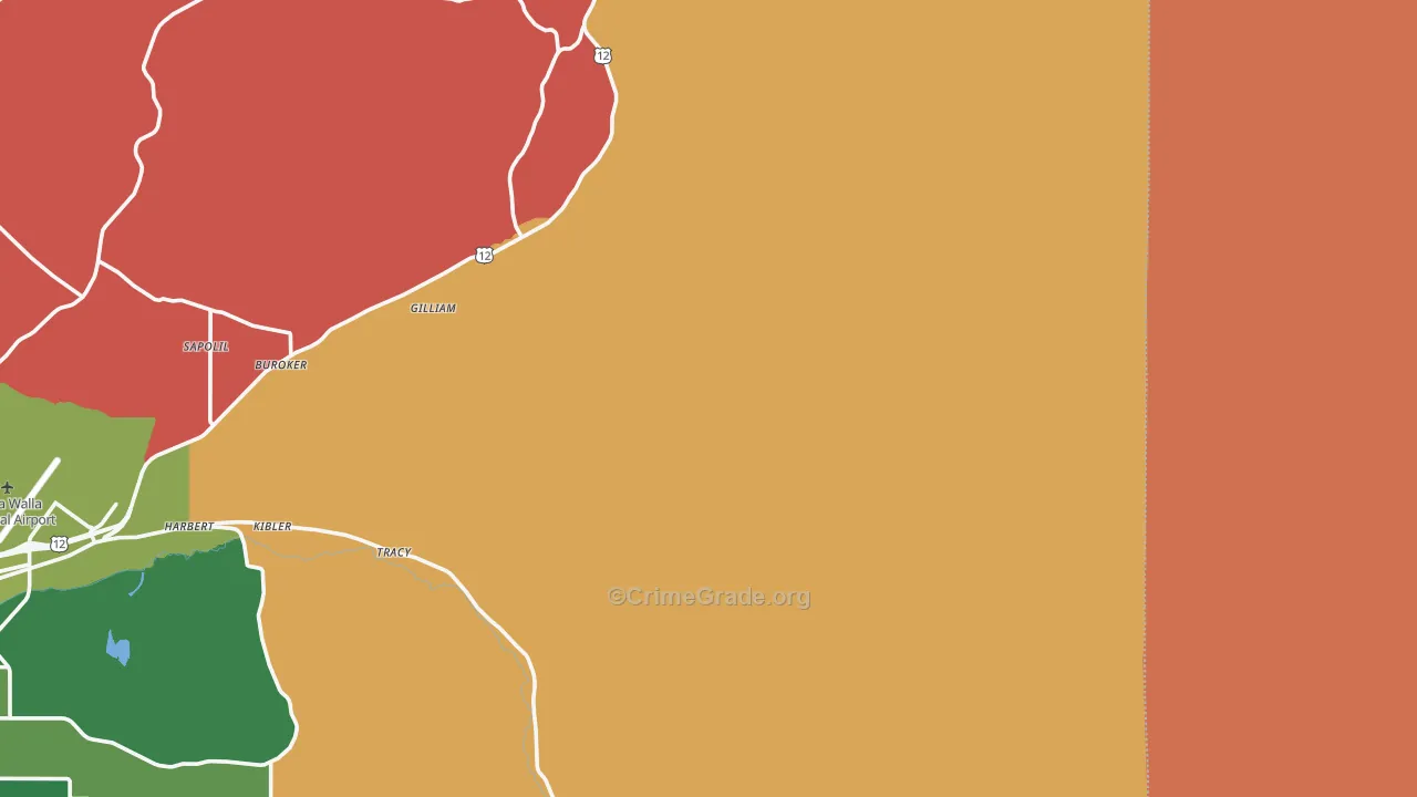 Dixie, WA Map of Robbery Rates