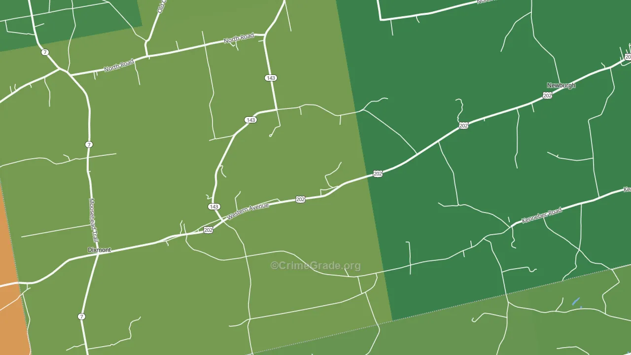 Dixmont, ME Map of Robbery Rates