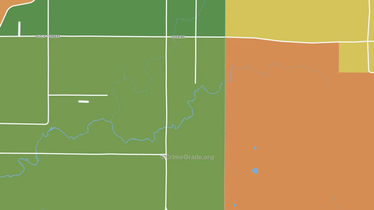 Doering, WI Map of Robbery Rates