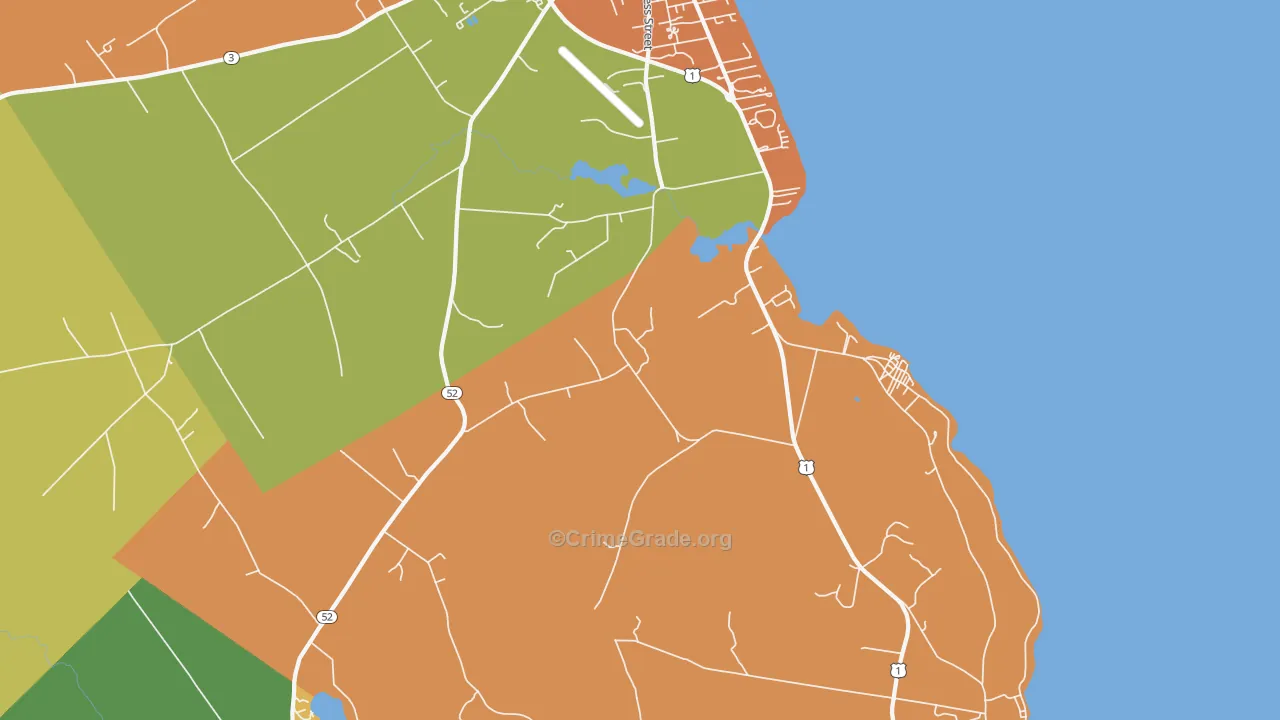 Dog Island Corner, ME Map of Robbery Rates