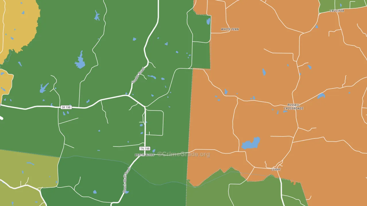 Dollar, TN Map of Robbery Rates