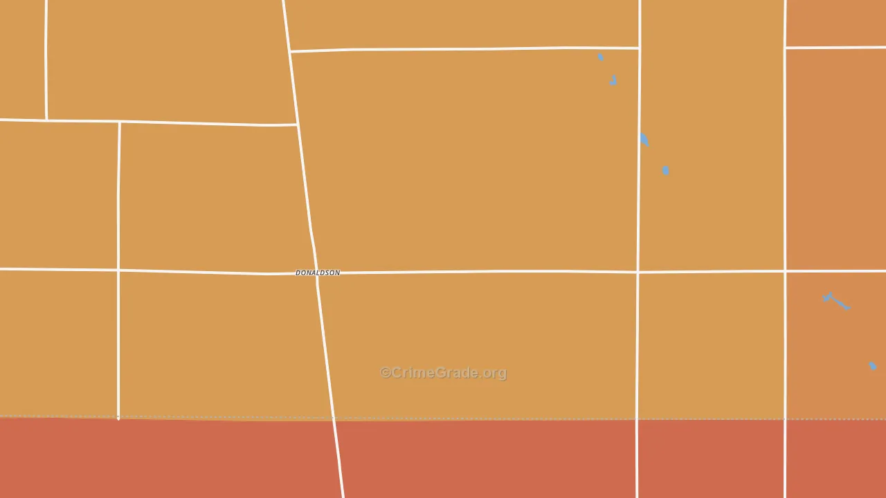 Donaldson, MN Map of Robbery Rates