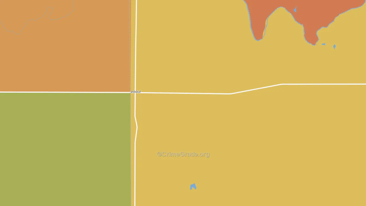 Doole, TX Map of Robbery Rates