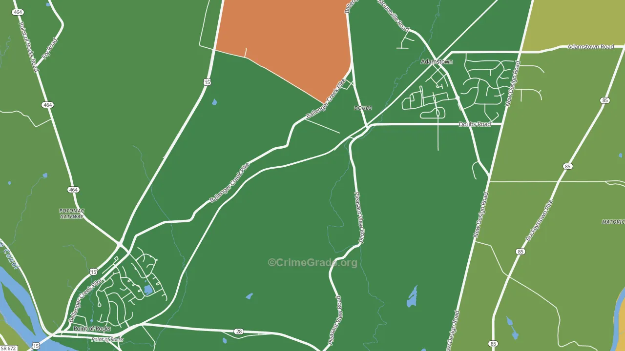 Doubs, MD Map of Robbery Rates