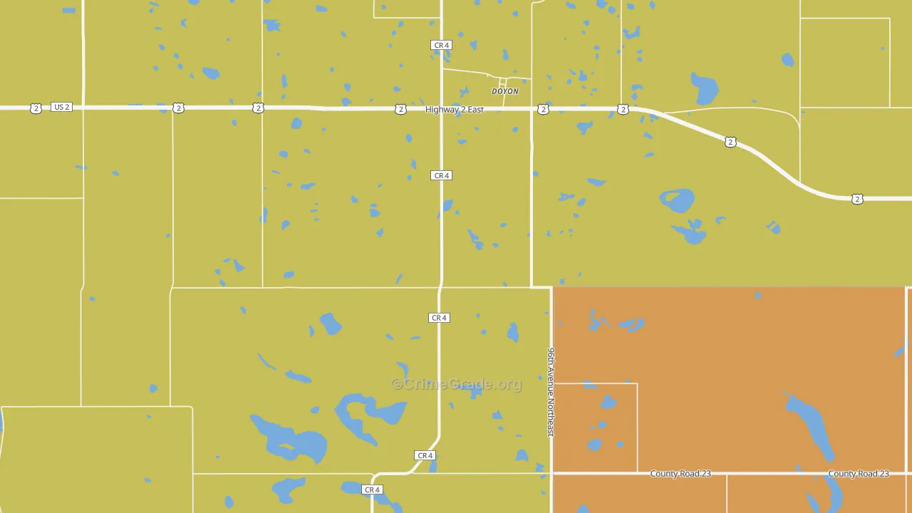 Doyon, ND Map of Robbery Rates