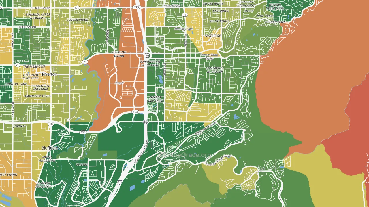 Draper, UT Map of Robbery Rates