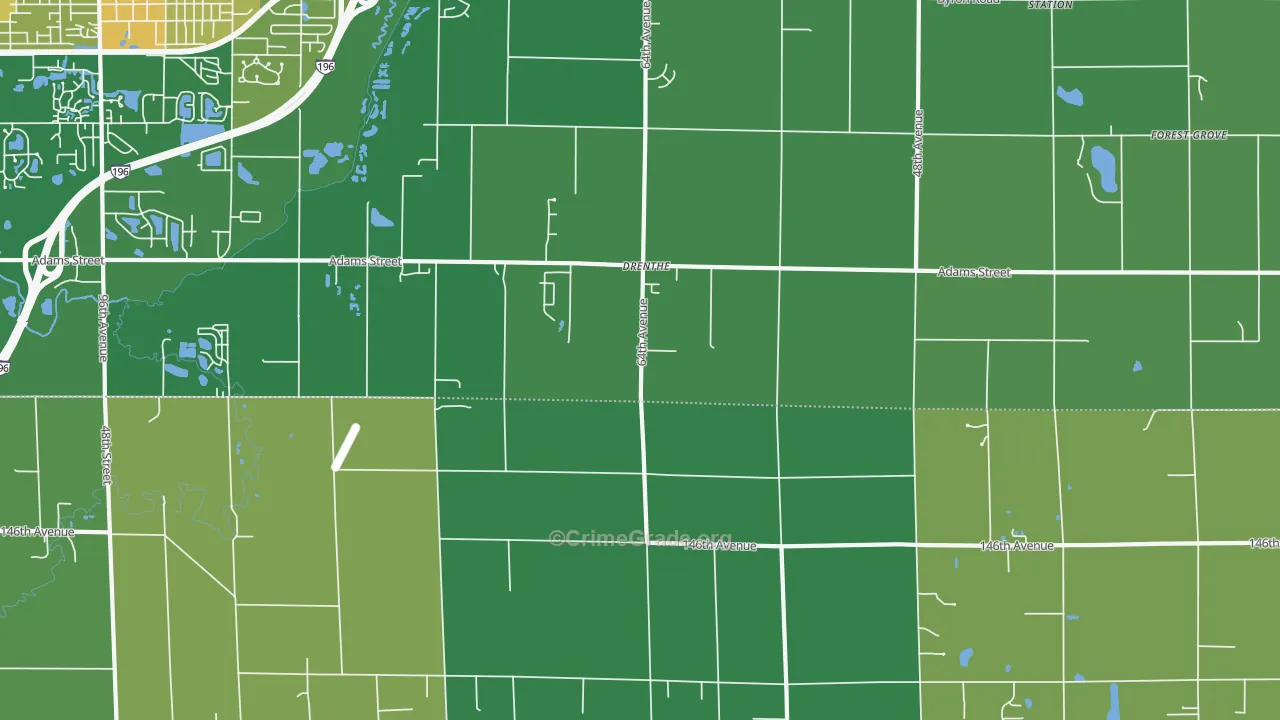 Drenthe, MI Map of Robbery Rates