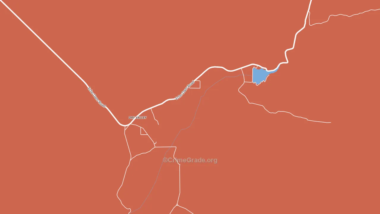 Dry Valley, NV Map of Robbery Rates