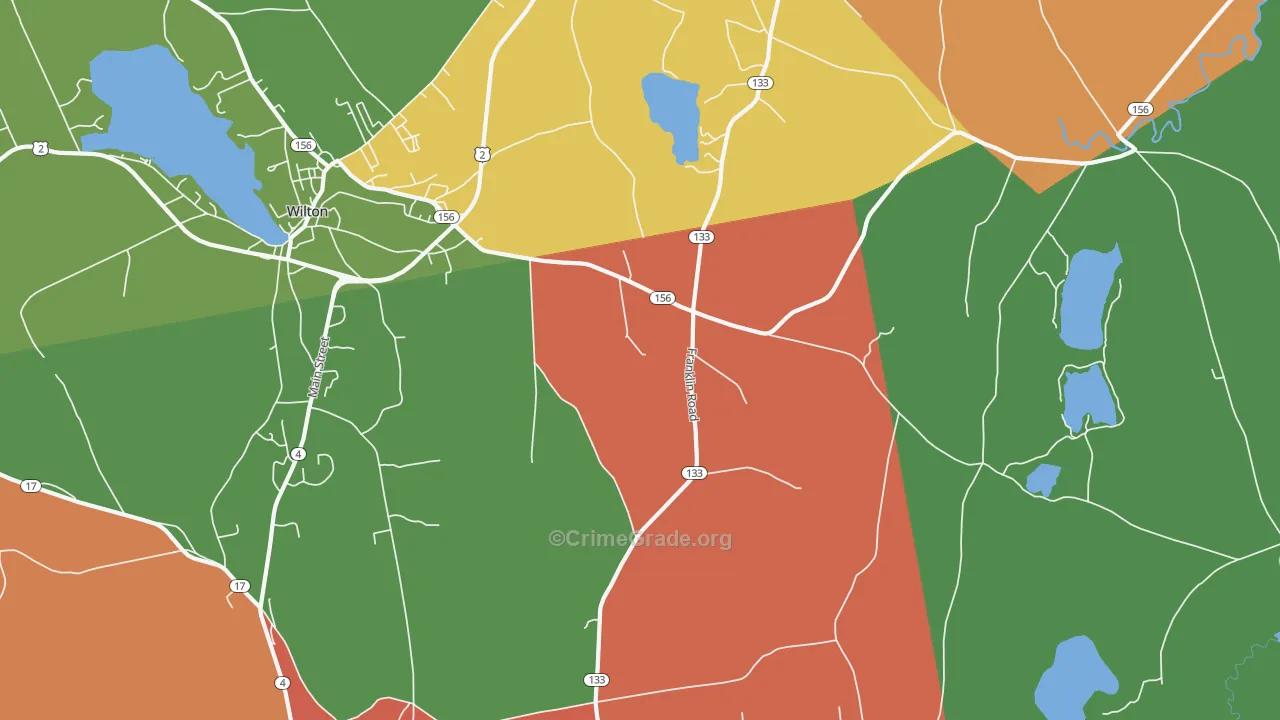 Dryden, ME Map of Robbery Rates
