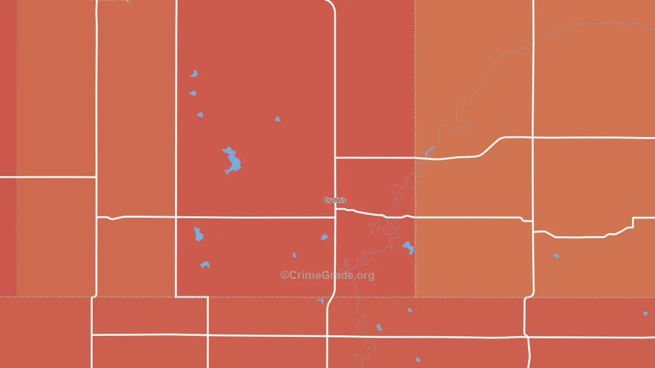 Du Bois, NE Map of Robbery Rates