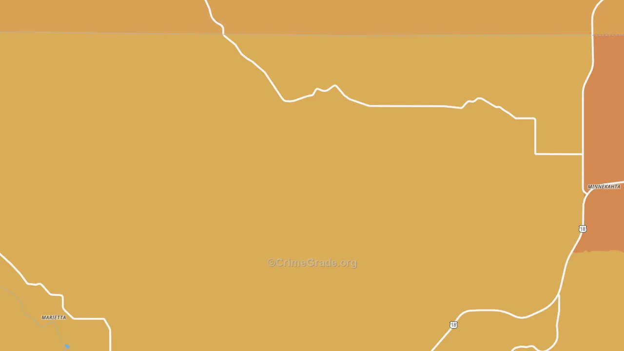 Dudley, SD Map of Robbery Rates