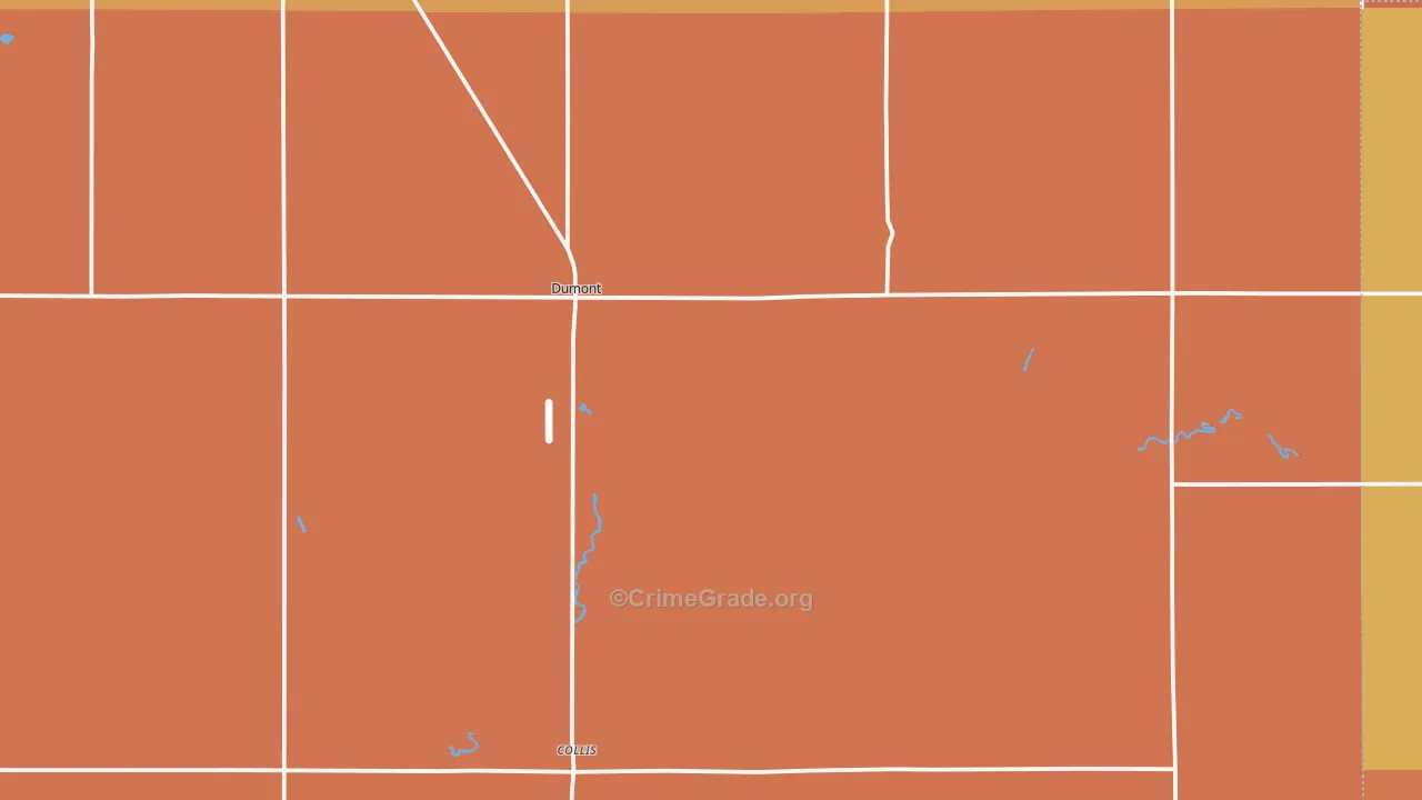 Dumont, MN Map of Robbery Rates