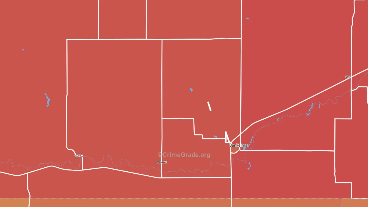 Dundy County, NE Map of Robbery Rates