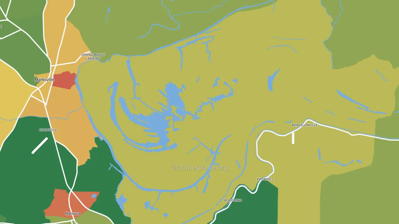 Dupont, LA Map of Robbery Rates