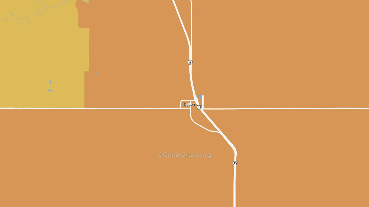 Dutton, MT Map of Robbery Rates