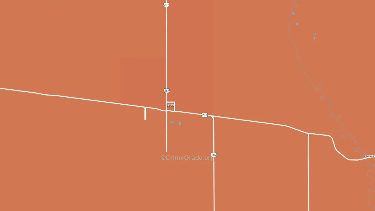 Eads, CO Map of Robbery Rates
